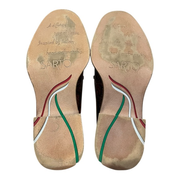 Franco Sarto Zelda animal print slip on horsebit accent loafers size 7.5. - Picture 6 of 9